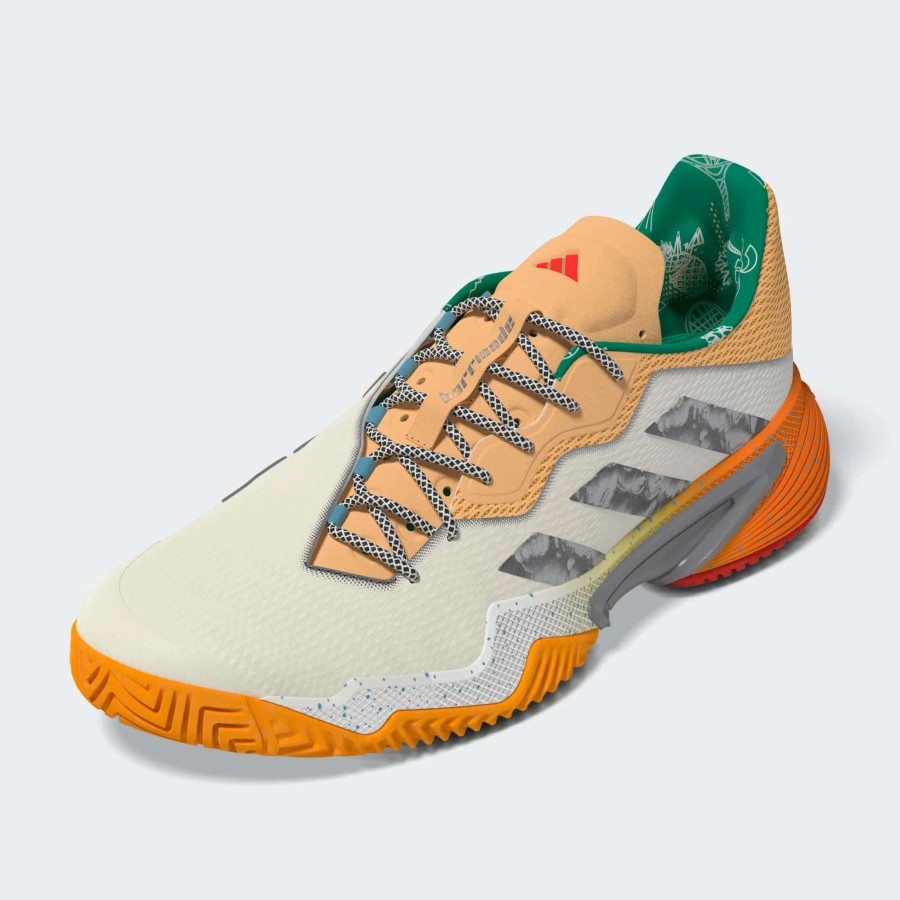 Men'S * | Adidas Barricade Men Tennis Shoes Orange/Yellow/Green Hq8416