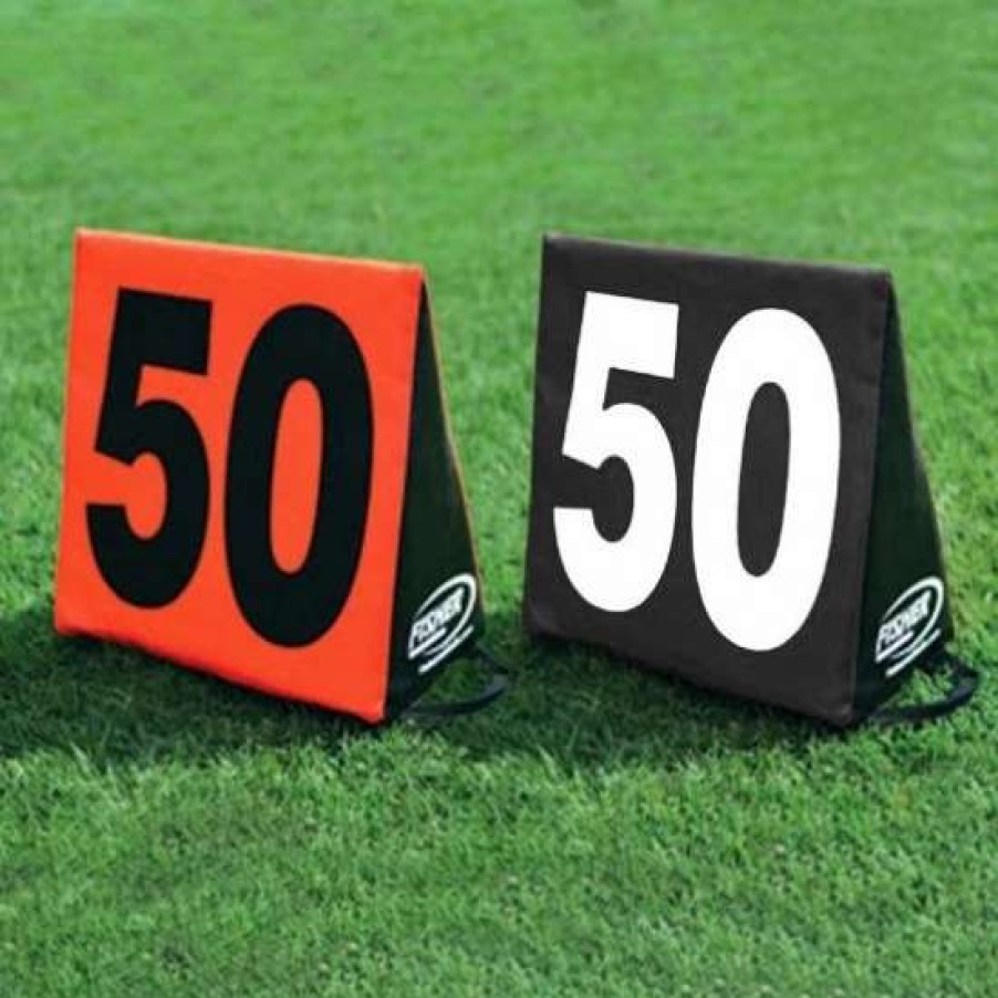 Football * | Fisher Set Of 11 Triangular Football Sideline Markers Promotions