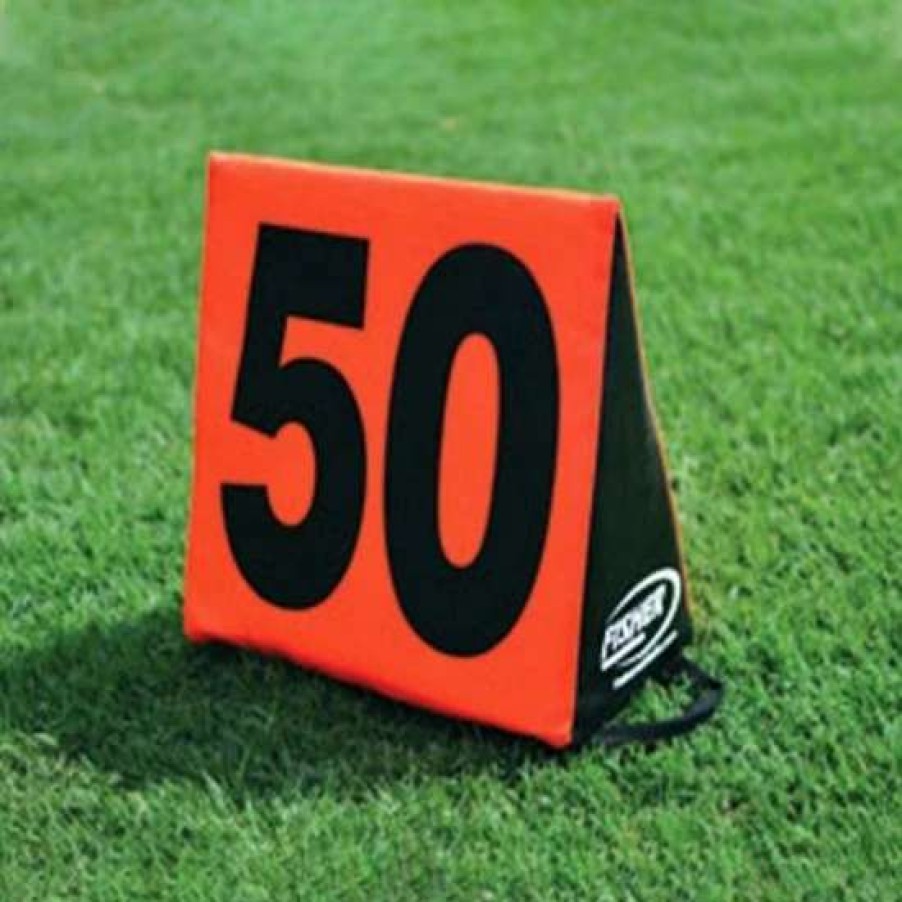 Football * | Fisher Set Of 11 Triangular Football Sideline Markers Promotions