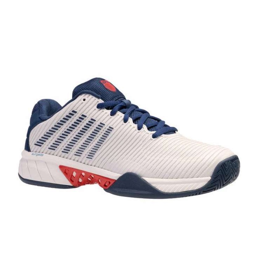 Men'S * | K-Swiss Hypercourt Express 2 Men'S Tennis Shoes White/Blue/Red 6613-146