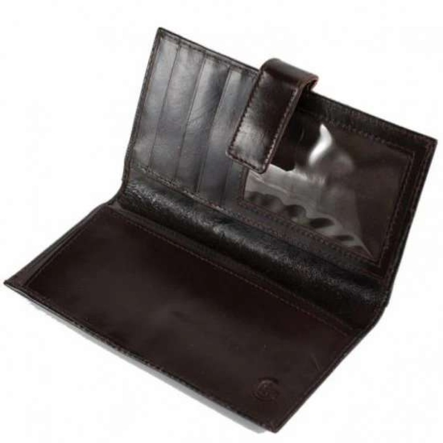 Football * | Leather Football Checkbook Wallet Best Price