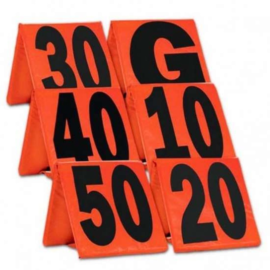 Football * | Champro Set Of 11 Foldable Football Yard Marker Set Promotions