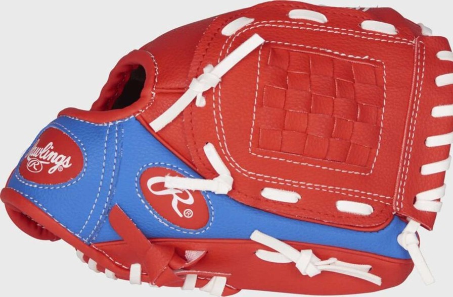 Slowpitch Gloves * | Rawlings Player Series 9 Lht Red/Royal