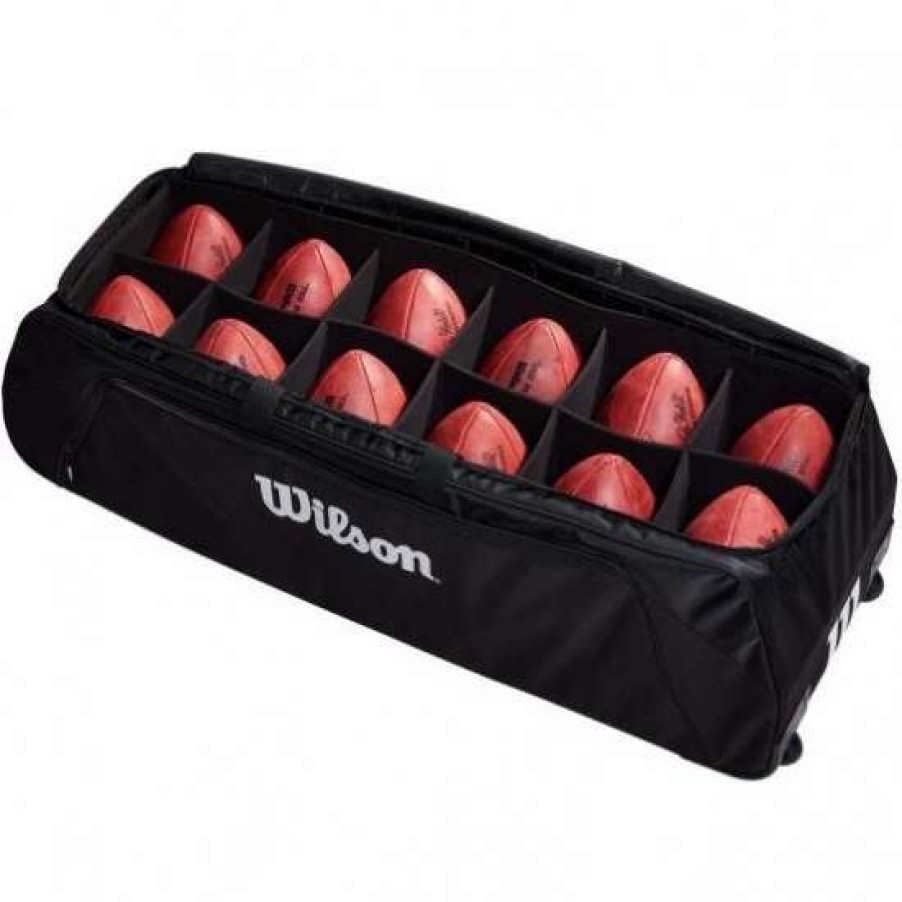 Football * | Wilson 12 Football Wheeled Duffle Bag, 42 Lx16 Wx15 H Promotions