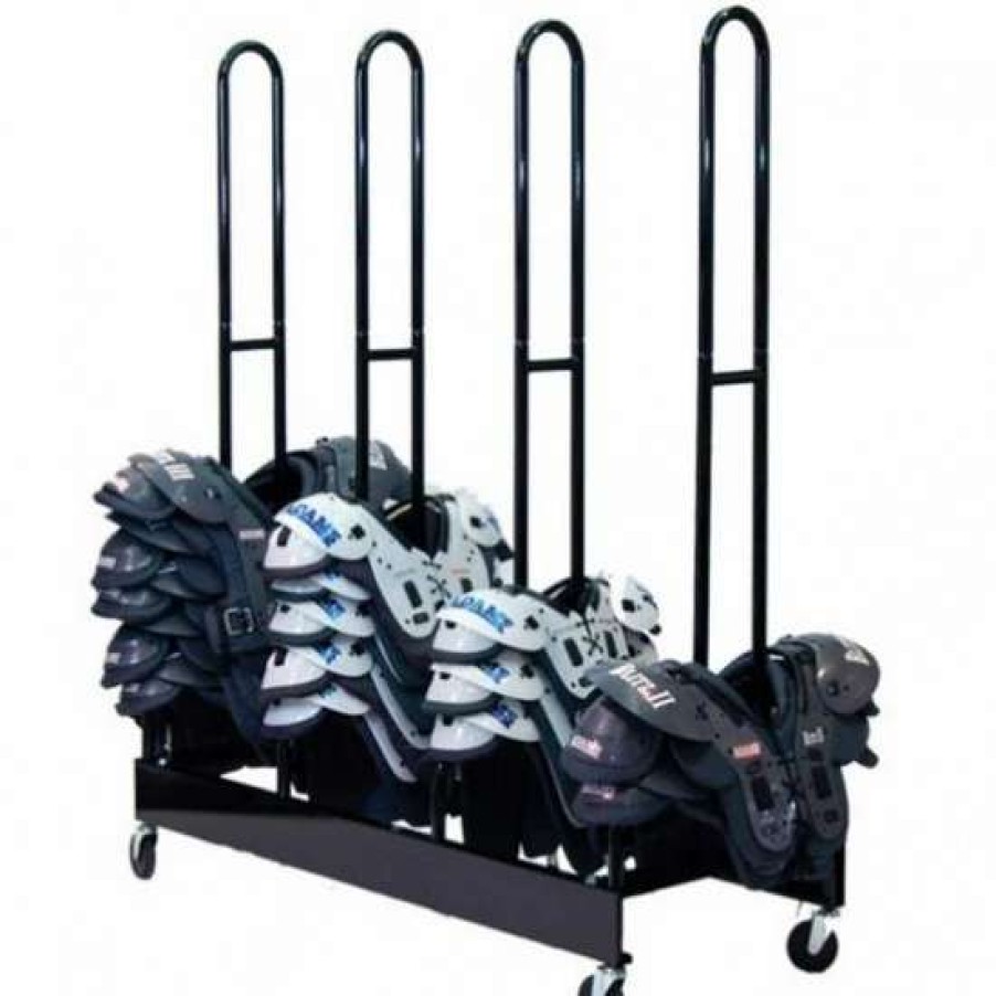 Football * | Champion Four Stack Shoulder Pad Rack Promotions