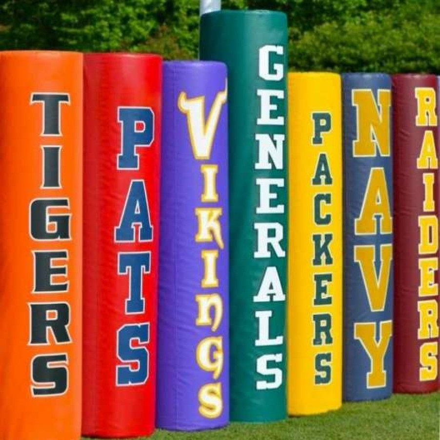 Football * | Fisher 2 Color Traditional Vinyl Lettering For Football Goal Post Pads Promotions