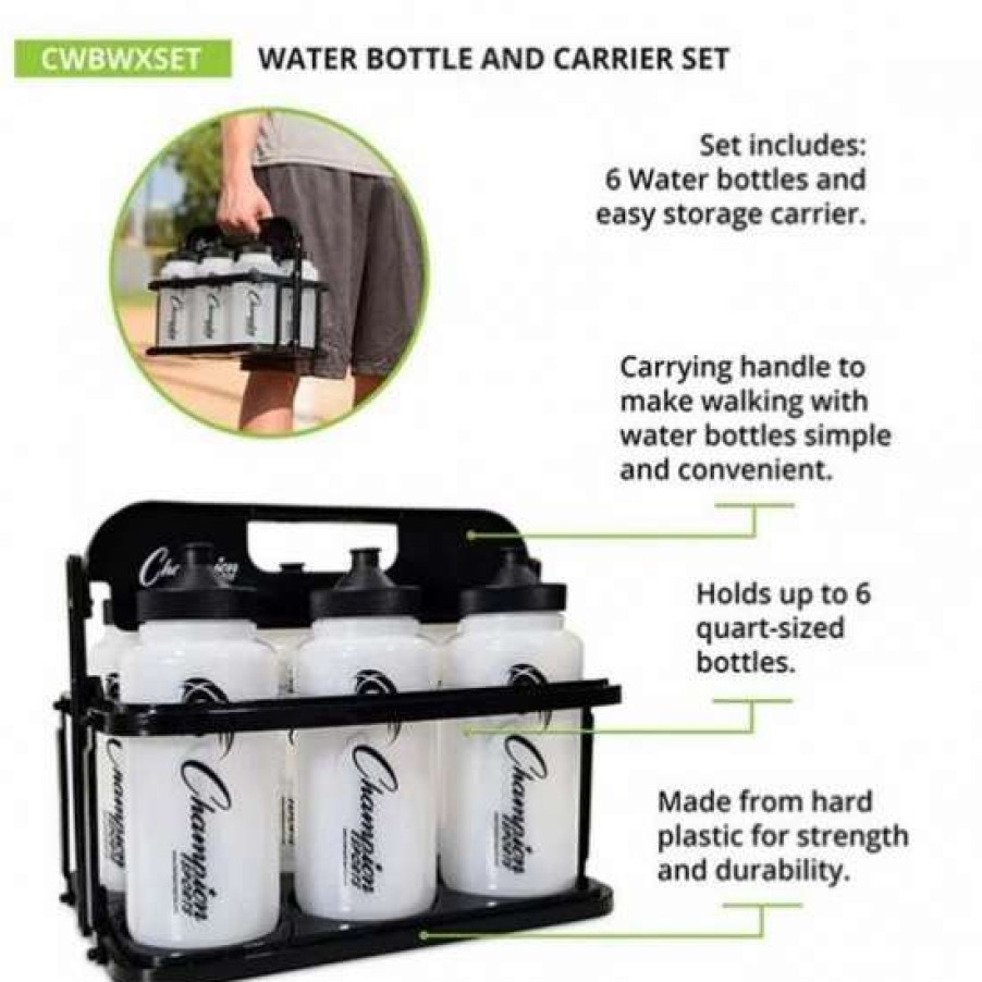 Football * | Champion Team Water Bottle & Carrier Set, Cwbwxset Promotions