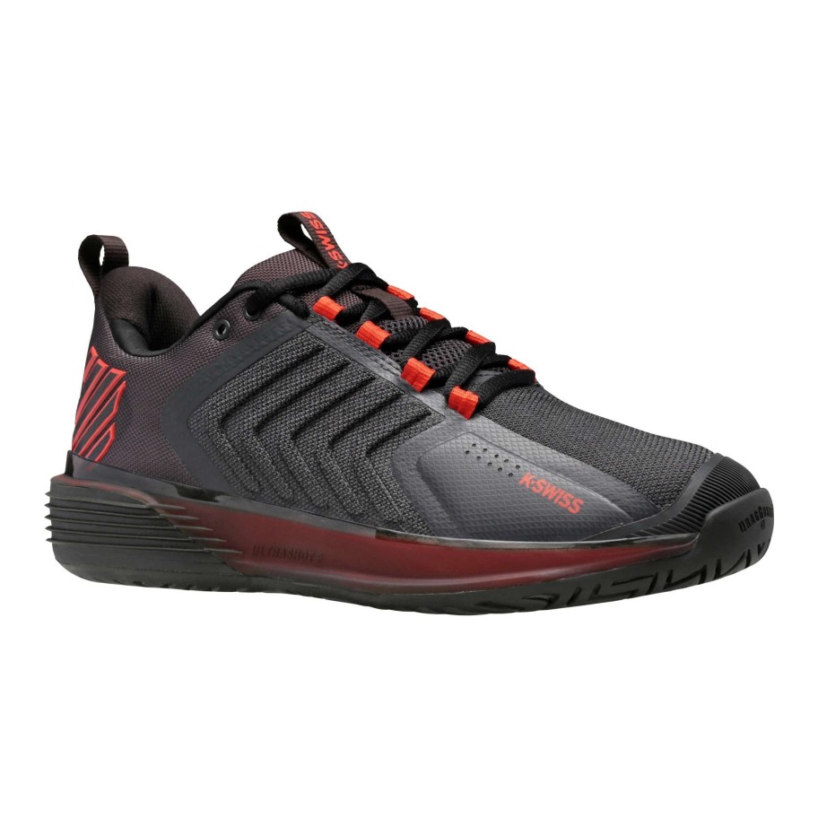 Men'S * | K-Swiss Ultrashot 3 Men'S Tennis Shoes Black/Orange 6988-061